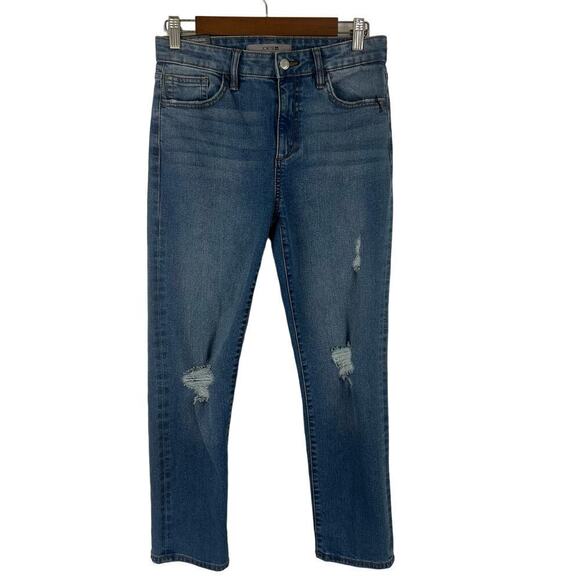 JOE'S JEANS TOMBOY DISTRESSED SLIM CROP JEANS IN BIBIANA‎ NWT WOMEN'S SIZE 25 - Picture 2 of 16